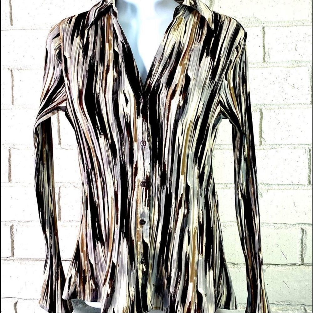 Apt. 9 Women's Button Down Shirt - Black, Tan, White